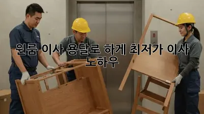 원룸 이사, 용달로 轻松하게! 최저가 이사 노하우